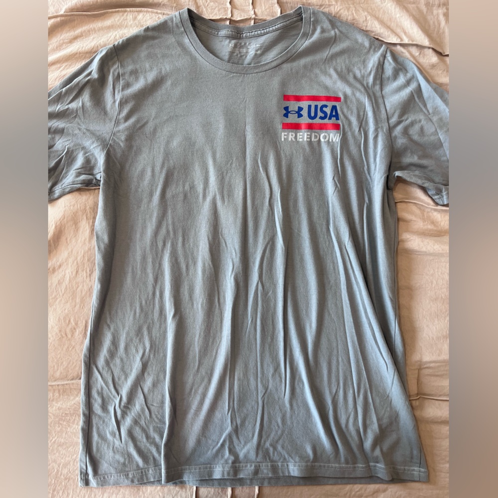 Under Armour Gray Freedom USA Tee